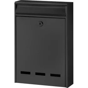   BORMANN Postaláda acélból, fekete, 20 × 5 × 30 cm (BMB1003)