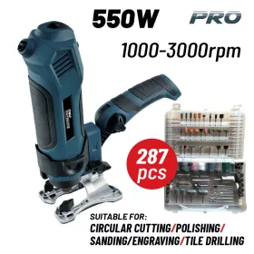   BORMANN Pro Multifunkciós gép csiszoló/polírozó készlettel, 550W (BMF5500)