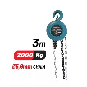   BORMANN LÁNCOS EMELŐ: 2T ,EMELÉSI MAGASSÁG 3M ,LÁNCÁTMÉRŐ 5,6mm (BPA9231)