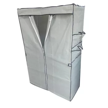   BORMANN ELITE VILÁGOS SZÜRKE SZÖVET SZEKRÉNY FÉM KERETES 105X45X170cm (BPC1200)