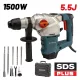 BORMANN Pro Fúró-vésőkalapács 1500W, SDS-Plus, 5,5J tartozékokkal (BPH4000)