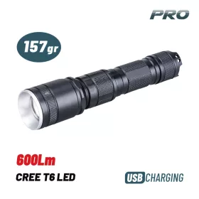   BORMANN Pro Zseblámpa 800 lm fényerővel, 2600 mAh Li-ion akkumulátorral, USB-töltéssel, IPX4 (BPR6005)