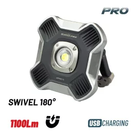   BORMANN Pro Munkareflektor COB LED-del, 1100 lm, 6600 mAh akkumulátorral, 180°-os mágneses talppal és power bank funkcióval (BPR6015)