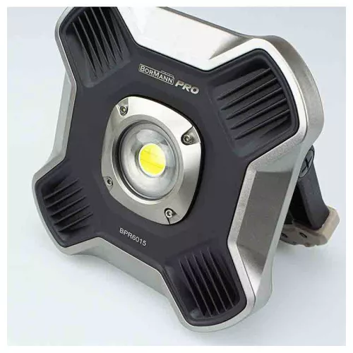 BORMANN Pro Munkareflektor COB LED-del, 1100 lm, 6600 mAh akkumulátorral, 180°-os mágneses talppal és power bank funkcióval (BPR6015)