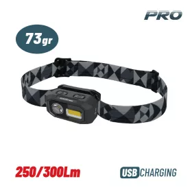   BORMANN Pro Fejlámpa kézmozdulat-érzékelős kapcsolással, újratölthető, 480 lm, OSRAM + COB LED, IP54 (BPR6030)