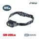 BORMANN Pro Akkumulátoros fejlámpa COB + SMD LED-del, 800 lm, piros fénnyel, 2000 mAh, IPX6 (BPR6032)