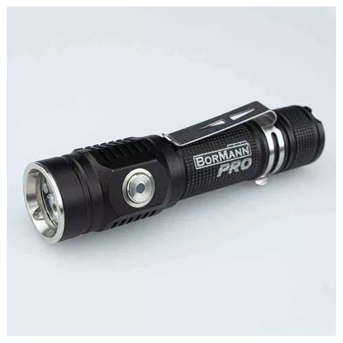 BORMANN Pro Zseblámpa 1500 lm, 2200 mAh Li-ion akkumulátorral, USB-töltéssel, övcsipesszel, IP54 (BPR6035)