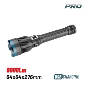   BORMANN Pro Zseblámpa állítható fókusszal, 8000 lm, 5000 mAh akkumulátorral, 200 m hatótávval és power bank funkcióval (BPR6040)