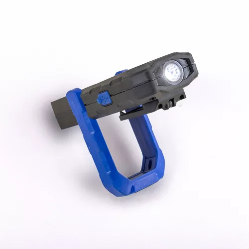 BORMANN Pro Akkumulátoros munkalámpa COB + SMD LED-del, 240 lm, 2200 mAh, mágnessel és állítható lámpatesttel (BPR6054)