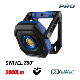   BORMANN Pro Munkareflektor COB LED-del, 2000 lm, 4000 mAh akkumulátorral, 360°-ban forgatható, mágneses talppal (BPR6090)