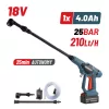 BORMANN Pro Akkus magasnyomású mosó 20 V, 25 bar, 4 Ah akkuval és töltővel (BPW1100)