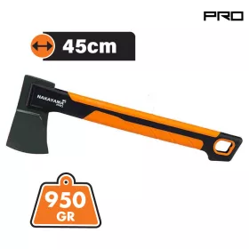   NAKAYAMA PRO Hasító fejsze, balta tűzifa darabolásához, 950 g, 45 cm, üvegszálas nyéllel (BSA1100)