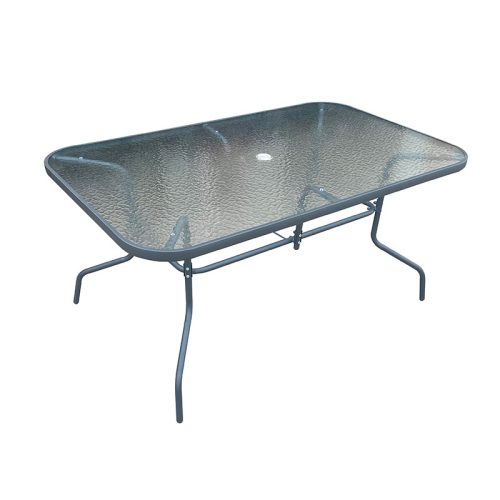 BORMANN Lite Kerti asztal, fém KERET ÜVEG lappal, 150x90x72cm (BSP1140)