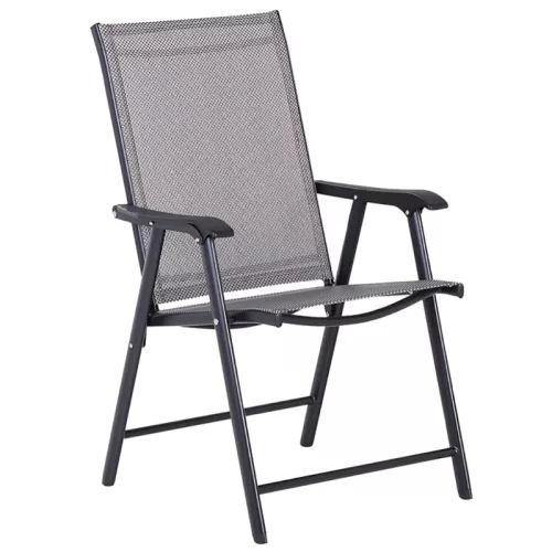BORMANN KÜLTÉRI ÖSSZEHAJTHATÓ FÉM SZÉK, 2x1 TEXTILÉN, 75x58x91cm, SZÜRKE (BSP1152)