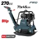BORMANN Pro Lapvibrátor talajtömörítéshez, előre-hátra járó, 9 LE, 30,5 kN, 710 × 450 mm (BTC5108)