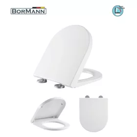   BORMANN WC-ülőke NORMA lassú lecsukódással és gyorskioldással, duroplast, 425 × 366 mm (BTW1020)
