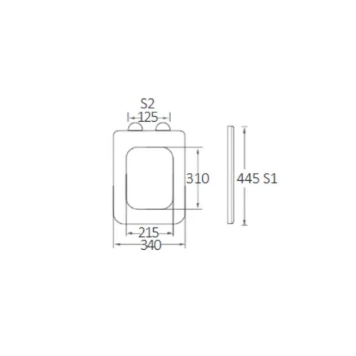 BORMANN WC-ülőke Leo gyorskioldással, duroplast, 445 × 340 mm (BTW1080)