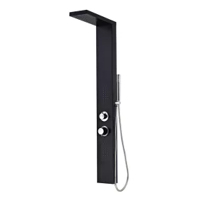   BORMANN Zuhanypanel fejzuhannyal, kézizuhannyal és masszázsfúvókákkal, 130 cm, fekete (BTW5060)