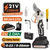 NAKAYAMA AKKUMULÁTOROS METSZŐOLLÓ KÉSZLET 21V, SZÉNKEFE NÉLKÜLI MOTOR, KAPACITÁS 0-22/28mm, 1kg, 2x2Ah Li-Ion,(EC1250)