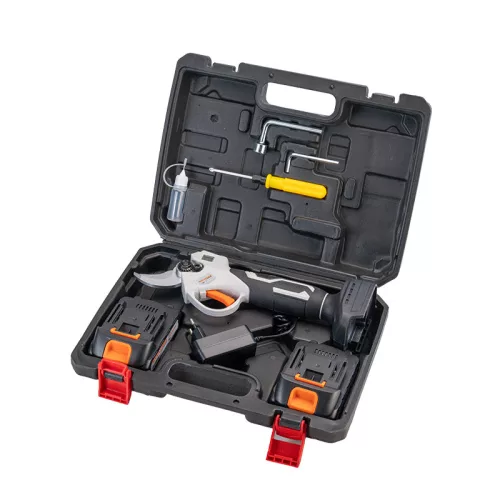 NAKAYAMA AKKUMULÁTOROS METSZŐOLLÓ KÉSZLET 21V, SZÉNKEFE NÉLKÜLI MOTOR, KAPACITÁS 0-22/28mm, 1kg, 2x2Ah Li-Ion,(EC1250)