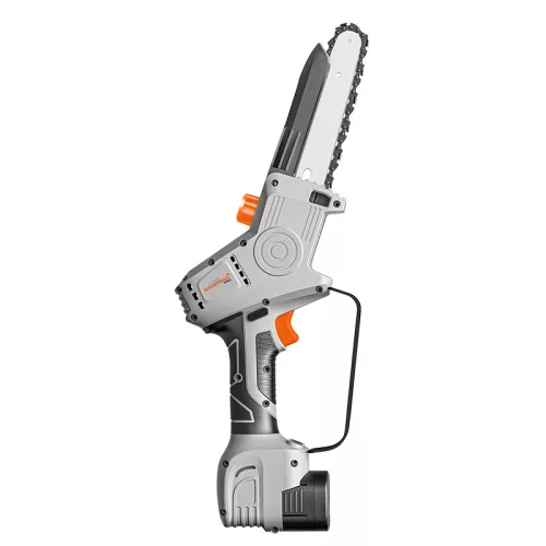 NAKAYAMA PRO Akkumulátoros mini láncfűrész, 16,8V, szénkefementes motorral (2x2,0Ah akku, 15 cm láncvezető) (EC1510)