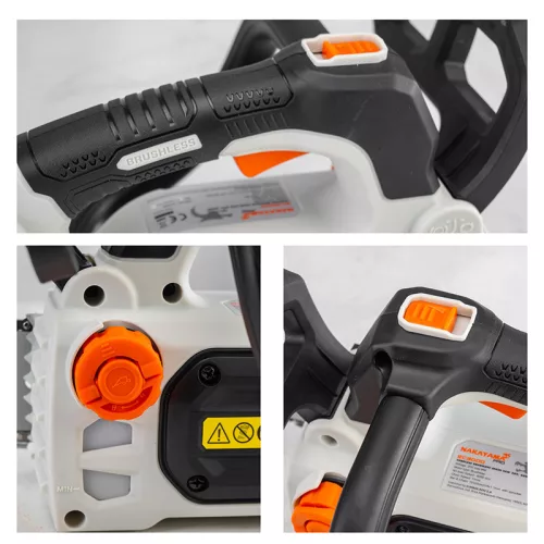 NAKAYAMA PRO Akkumulátoros szénkefementes láncfűrész, 20V (akku és töltő nélkül) (EC3000)