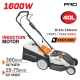 Elektromos fűnyíró 1600 W, indukciós motor, 38 cm vágásszélesség, 40 literes fűgyűjtővel, központi magasságállítás (EM4016)