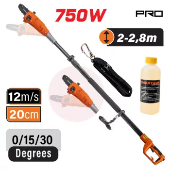   NAKAYAMA elektromos rúdfűrész 750W, láncvezető 20cm (ES7250)