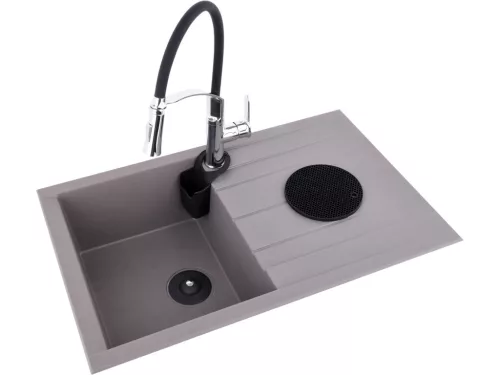 FALA Konyhai csaptelep Flexible 2 Black 60 cm-es flexibilis kifolyóval, 2 vízsugárral, fekete (75675)
