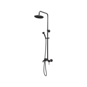   FALA Zuhanyoszlop Retro Black 2 kádtöltő csapteleppel, 20 cm-es fejzuhannyal, fekete (75813)