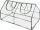 FLO Mini fóliasátor 120 × 60 × 60 cm, PVC borítással (90001)