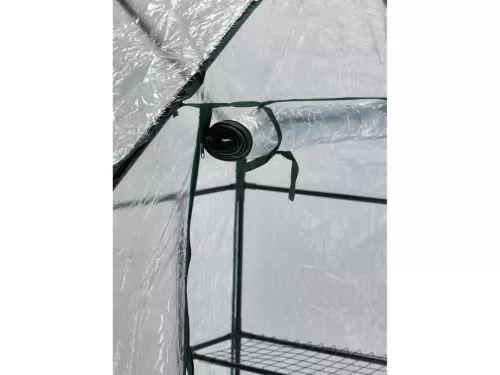 FLO Fóliasátor 4 polccal, 143 × 73 × 195 cm, 110 g/m² PVC borítással (90030)
