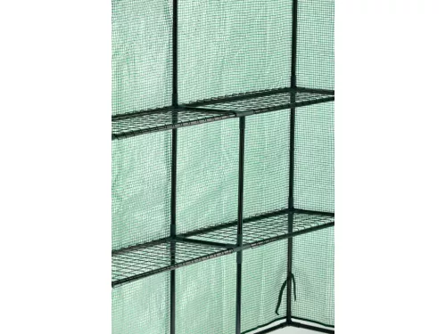 FLO Fóliasátor 8 polccal, bejárható kivitel, 143 × 143 × 195 cm (90031)