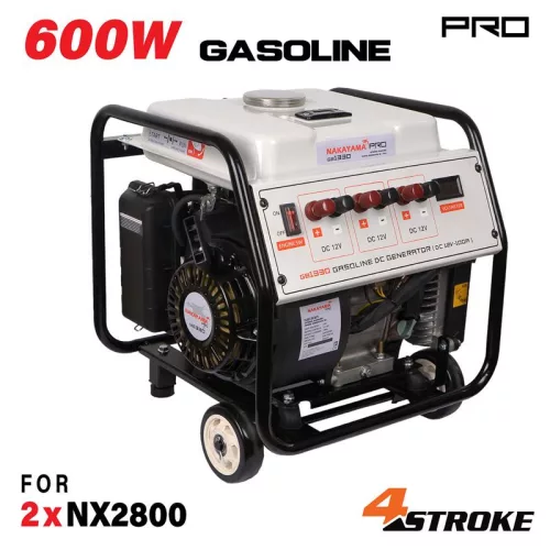 NAKAYAMA PRO 4 ÜTEMŰ  BENZINES ÁRAMFEJLESZTŐ ( AGREGÁTOR ) INVERTERREL DC 3x12V, 100A  (GB1330)