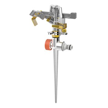   NAKAYAMA PRO ÁLLÍTHATÓ ÖNTÖZŐ, ROTÁCIÓS, FÉM, PERMETEZÉS HATÁROLÓ 2 TÜSKÉVEL (GH9105)