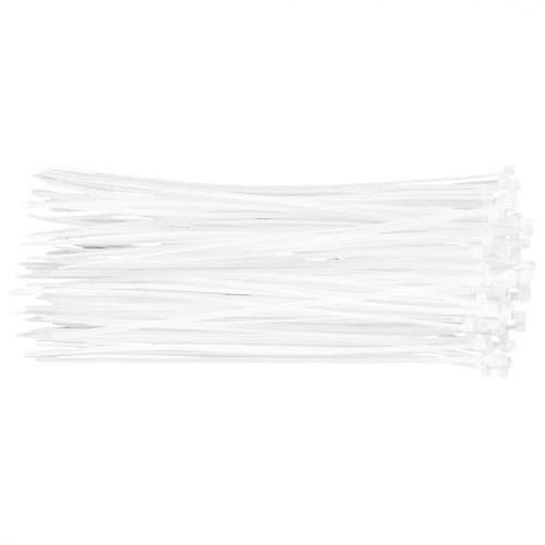 NEO KÁBELKÖTEGELŐ, gyorskötöző, 2.5mm x 200 mm, fehér, 100db (01-601)