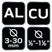 NEO Csővágó 1/8-1.1/4" (3-30mm), réz, alumínium (02-402)