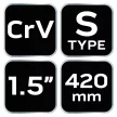 NEO Csőfogó S, 1,5", CV, 420mm (02-421)