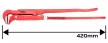 NEO Csőfogó 90fok, 1,5", CV, 420mm (02-424)
