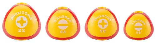 NEO Csavarhúzó készlet 1000V, szigetelt, 4db, vékonyított szárral (04-144)