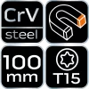 NEO Csavarhúzó TORX T15x100mm (04-187)