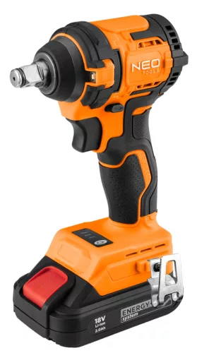 NEO Akkus szénkefementes ütvecsavarozó 1/2"(négyszög), Energy+, 18V, Kompakt méret, 350NM akku nélkül! (04-613)