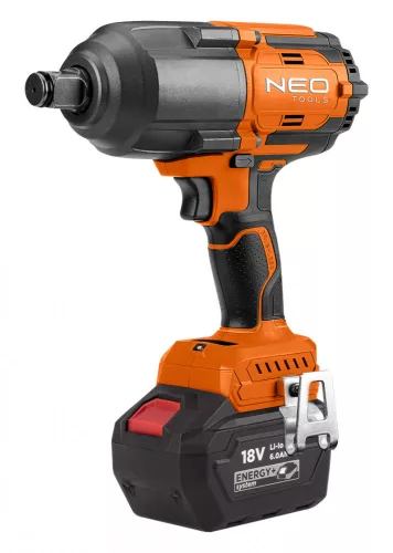 NEO Akkus szénkefementes ütvecsavarozó 1/2"(négyszög), Energy+, 18V, 1100NM akku nélkül!!! (04-618)