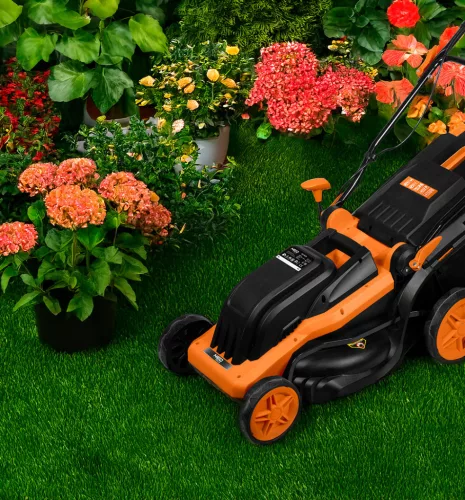 NEO Elektromos fűnyíró 1600W, 380mm, 45L-es gyűjtőkosár (04-628)