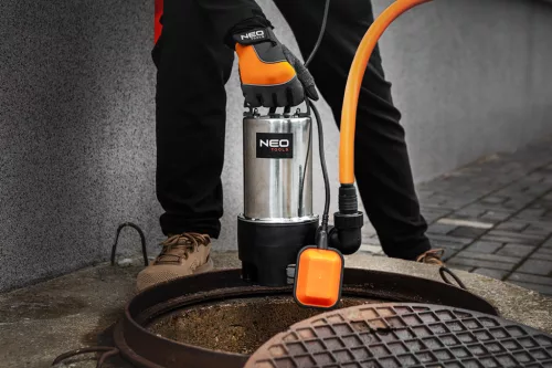 NEO Szennyvízszivattyú, inox ház, 900W, 17.000L/óra (04-735)