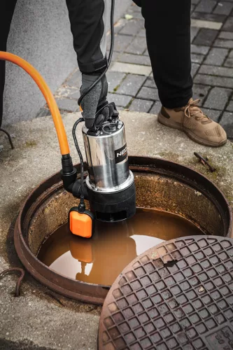 NEO Szennyvízszivattyú, inox ház, 900W, 17.000L/óra (04-735)