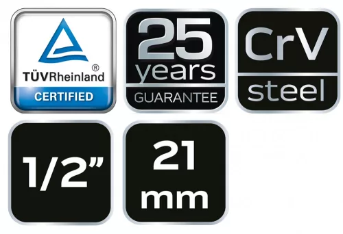 NEO GYERTYAKULCS 1/2"21mm, Mágneses, Spline (08-091)