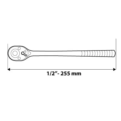 NEO Racsnis kulcs 1/2" 255mm, DIN 3122 (08-516)