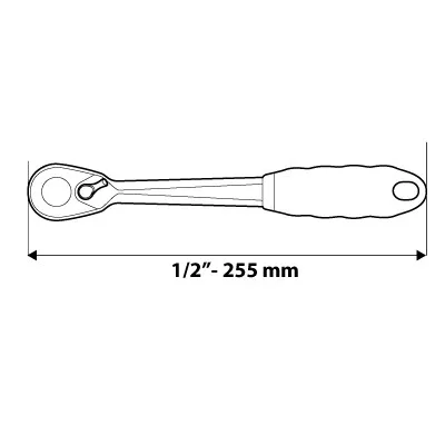 NEO Racsnis kulcs 1/2" 255mm, (08-520)