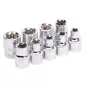 NEO Torxkulcs készlet 9db, 1/2", E10 - E25 (08-649)